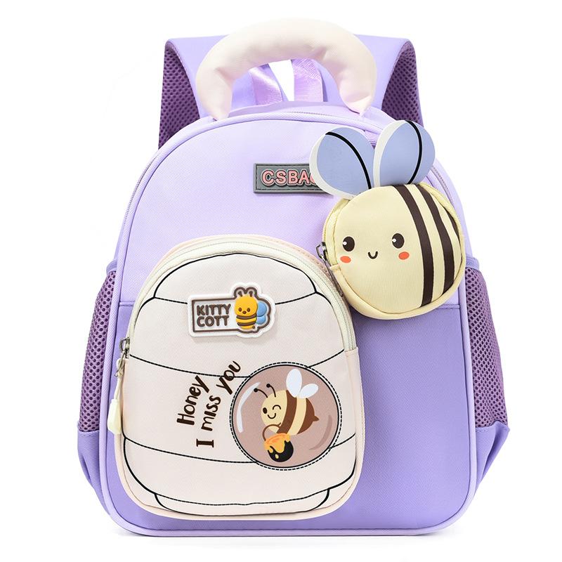 Schoolbag1011 Autumn and Winter New Kindergarten Schoolbag Cute Cartoon Children's Backpack Light Burden Reduction Boys and Girls Small Backpack