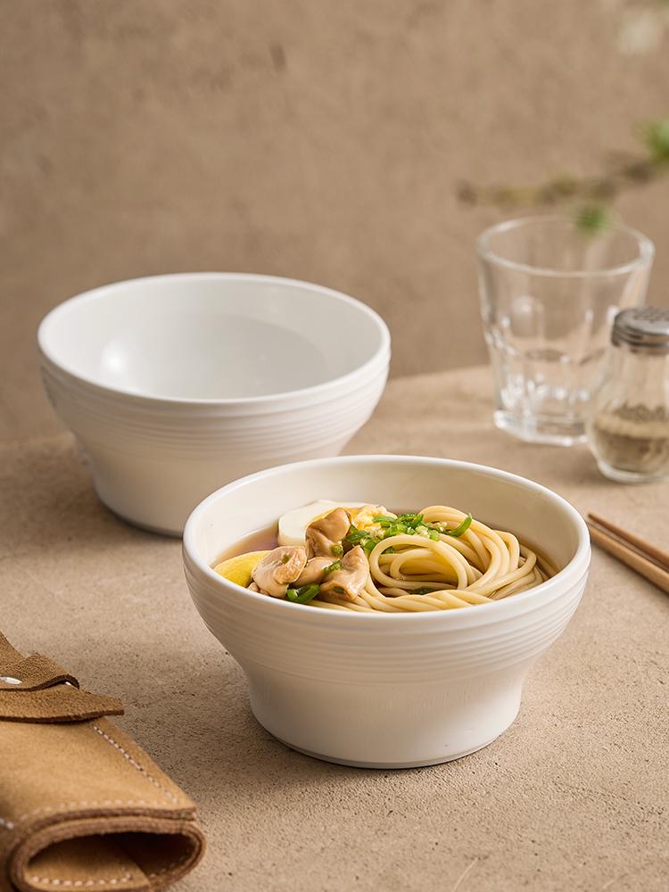 Noodle Bowl for Home Use: Stylish Nordic Design, Creative High-Footed Soup, and Large Rice Bowl
