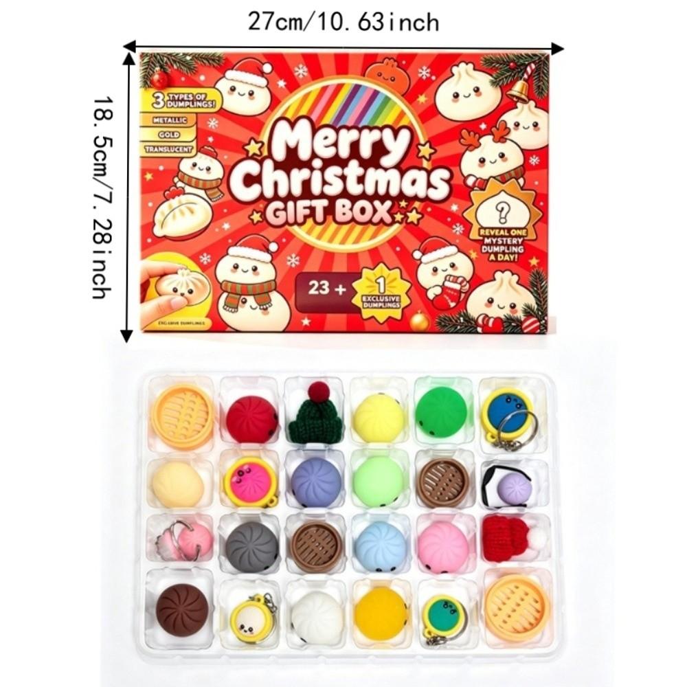 24pcs/set Soft Mystery Dumplings Squeezes Toy Slow Rising Dumplings Fidget Toy Christmas