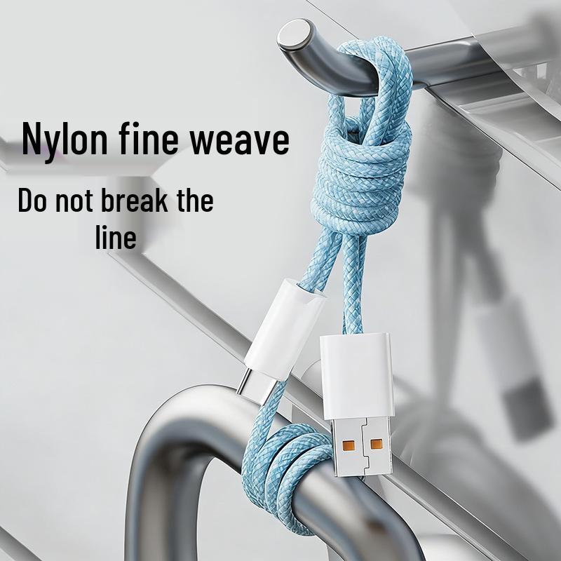 60W Fast Charging Braided Type-C Cable for Huawei & Apple Phones/Tablets