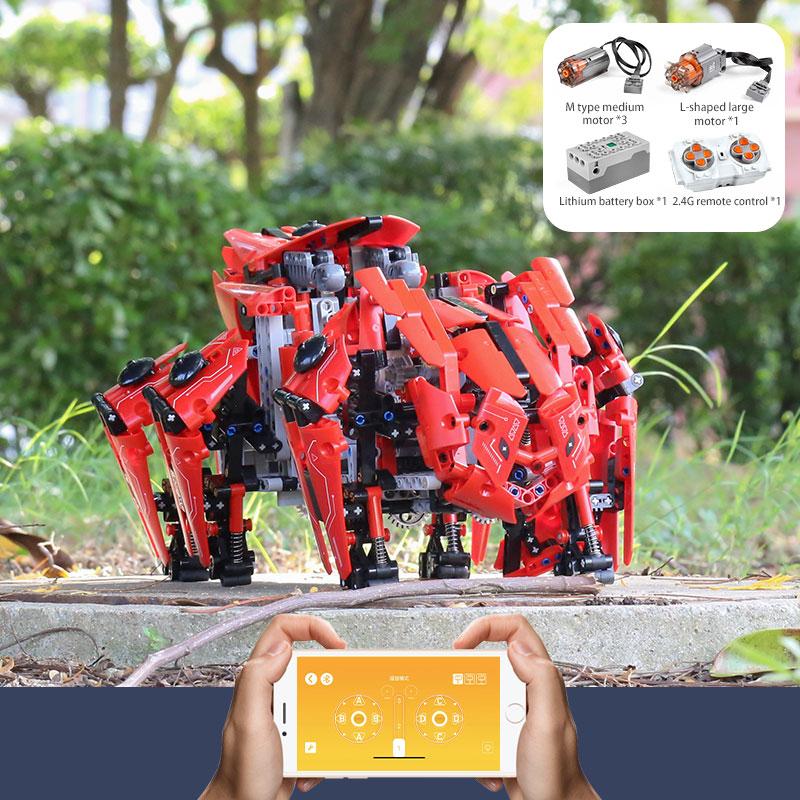 MOULD KING 20005 Technické stavební bloky APP Dálkové ovládání Robot Motorizovaný Walking Tank Model Cihly Dětské Hračky Vánoční dárek