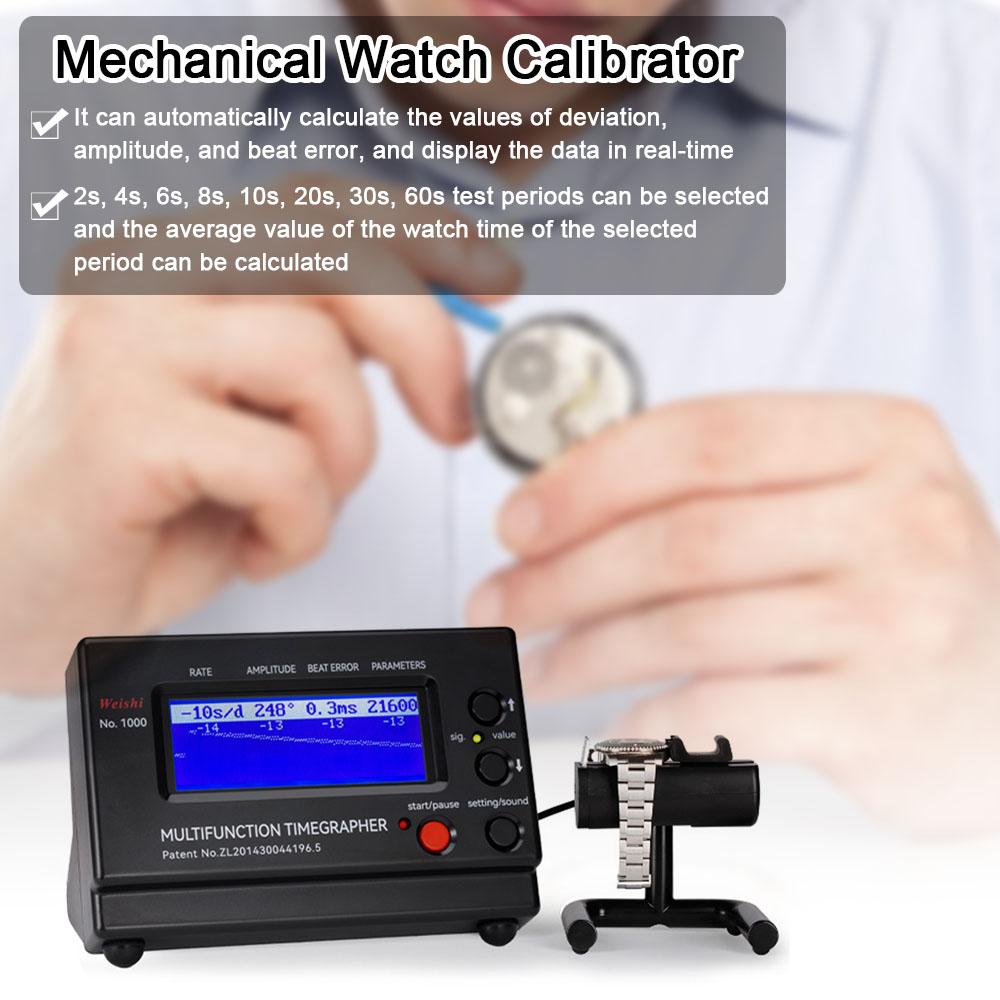 Custodia per PC multifunzione professionale cronometraggio cronografo orologio meccanico tester per riparatori