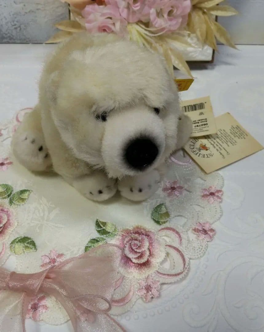

[USED] Excellent condition Steiff polar bear Arco teddy bear plush toy 38540