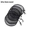 5Pcs Black Elastic Wig Net Breathable Mesh Hair Net With Adjustable Drawstring For Making Puff Bun Wig Tools Women Wig Nets