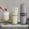 Travel Wash Cup: Portable Toothbrush and Toothpaste Storage Set for Dorms and Business Trips.