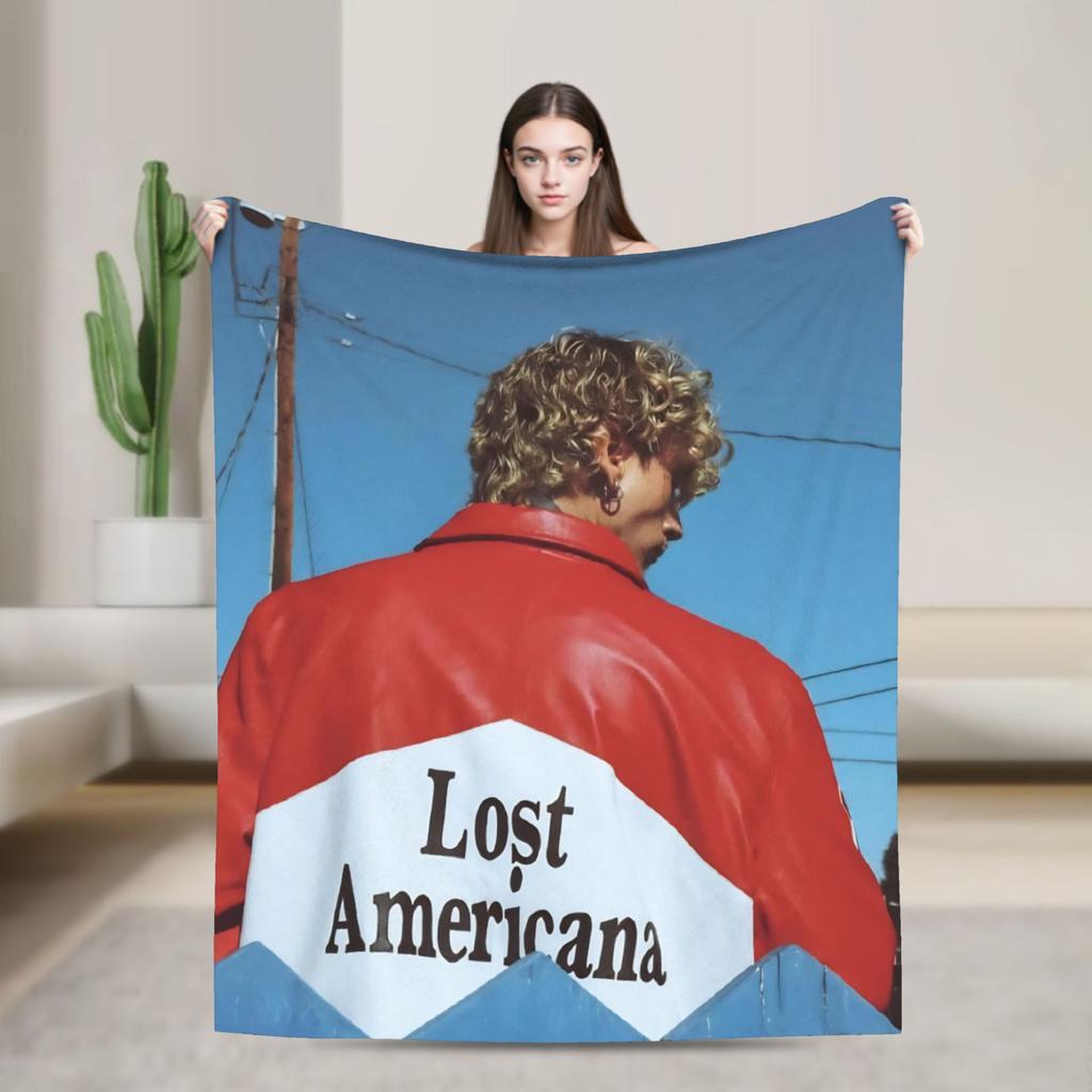Manta MGK Lost Americana Tour 2025-2026 Múltiples Tamaños Suave y Ligera Mantas de Tiro para Sofá Sillón y Cama