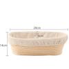 LMETJMA Košík na kynutí chleba kulatý oválný dlouhý banneton ratanový košík na kynutí těsta z ratanu s lněnou vložkou
