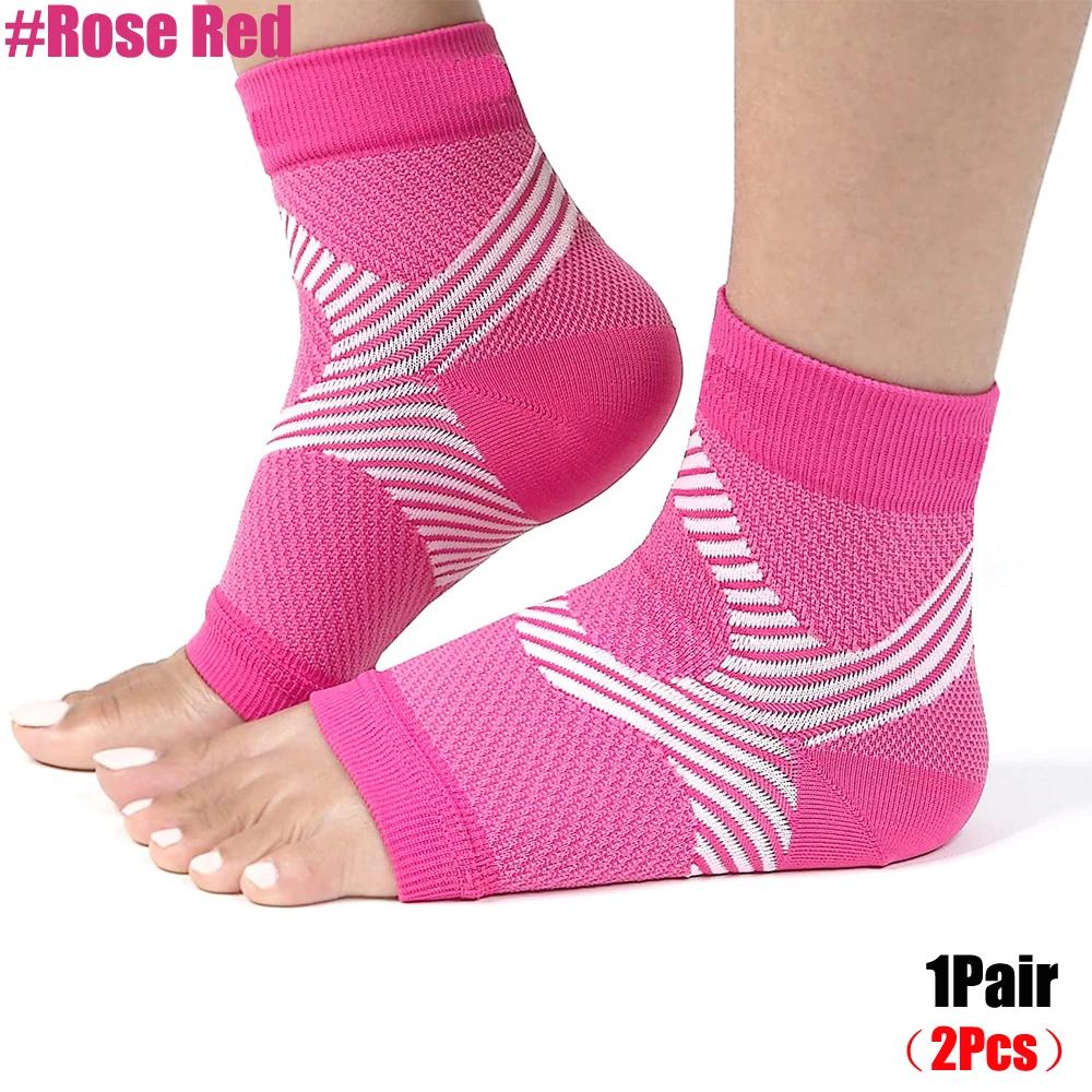 1 Pair Plantar Fasciitis Socks Arch Support Compression Sleeve Toeless Foot Pain Relief Night Splints