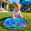 Safe Water Mat for Newborns Inflatable Splash Pad Toddlers, Thickened PVC Outdoor Sprinkler Play Stable Tummy Time Floor Babies, Sensory Toy