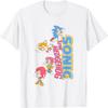 Sonic The Hedgehog Sonic & Friends Cute Retro Group Shot T-Shirt