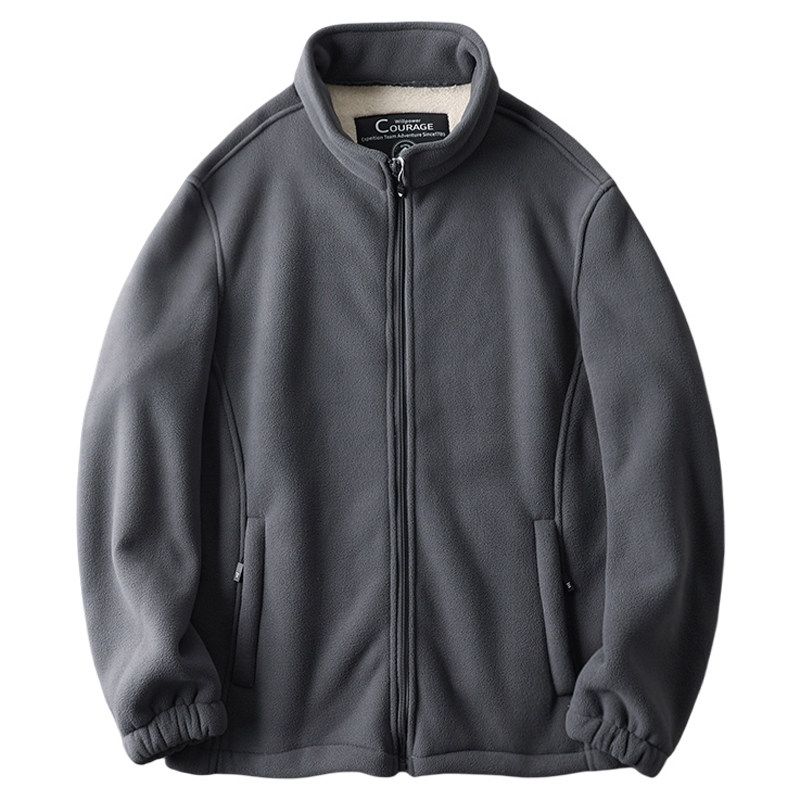 Polar Fleece Outerwear Men's Fleece-lined Thickened Clothes Foreign Trade Export Overplus Order Men's Berber Fleece Fleece Jacket Outerwear