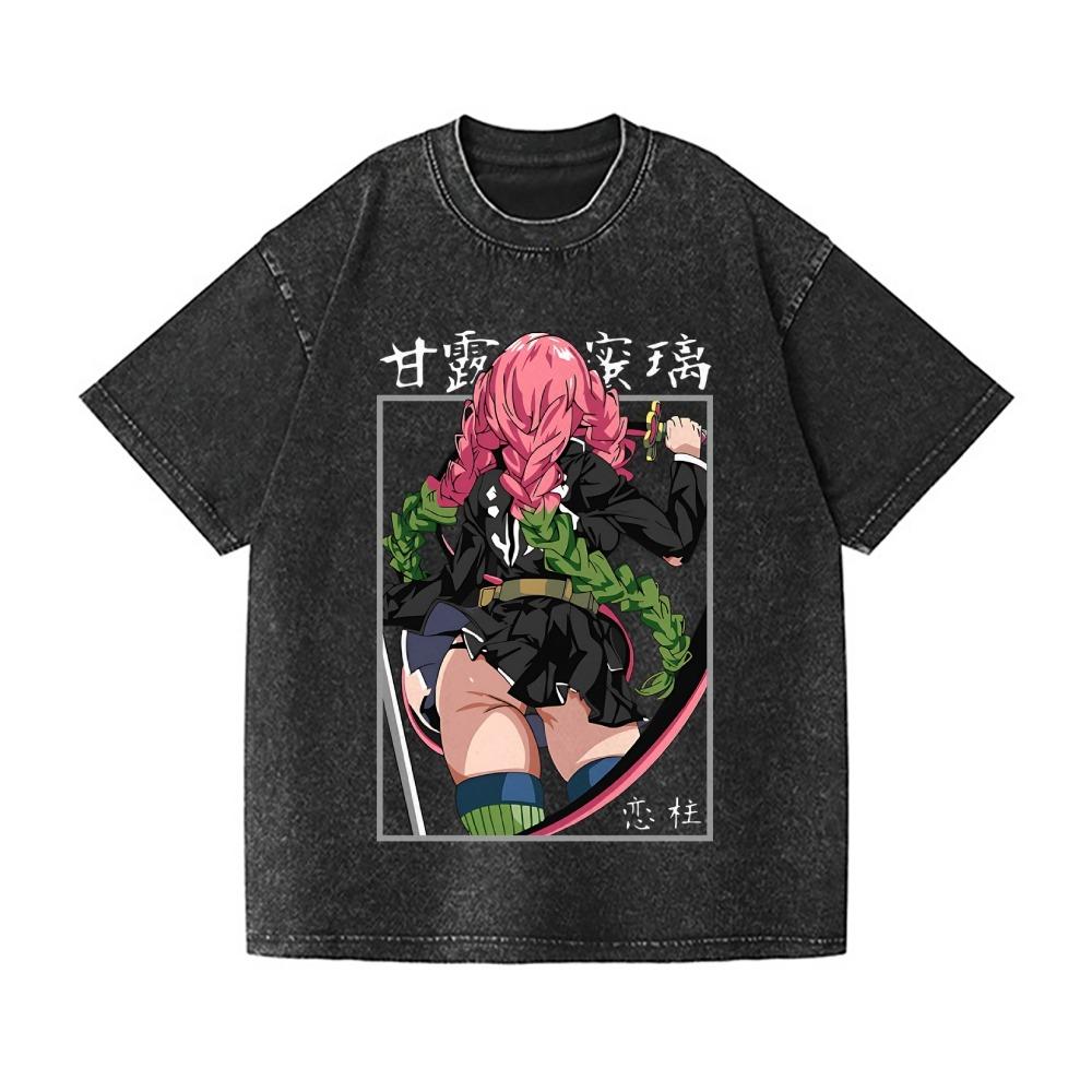 

Oversized Harajuku T-shirts Casual Loose Short Sleeve Round Neck Chic Tees Fashion Summer Hiphop Washed Tunics S