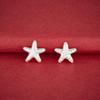 S925 Sterling Silver Brushed Starfish Spacer Beads for DIY Clavicle Chain Necklace