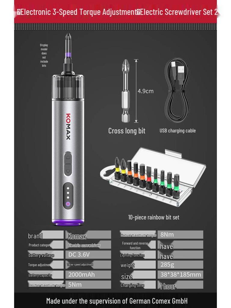 Rechargeable Mini Electric Screwdriver: Portable, Fully Automatic Hand Drill for Home Use