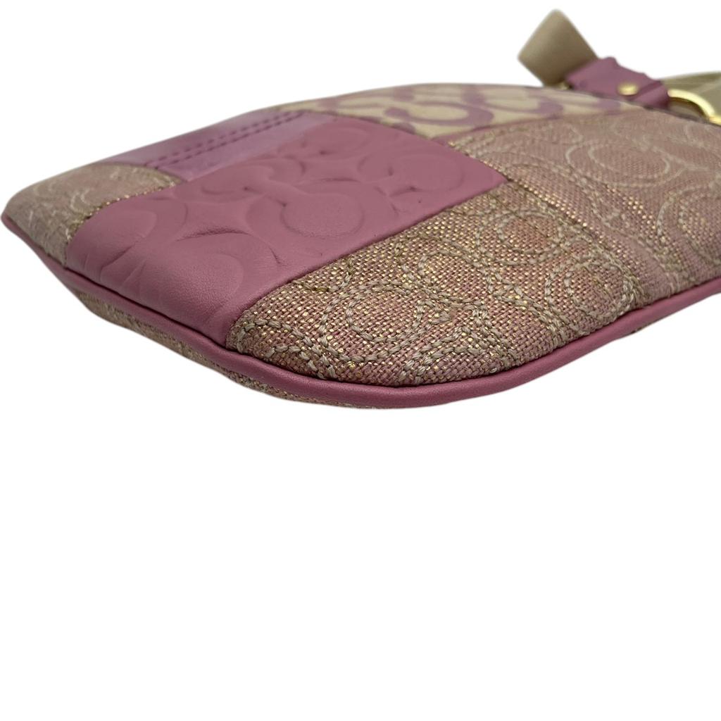 Used COACH Shoulder Bag Ali Patchwork Ali Patchwork SwingpackShoulder Bag Pink purple/beige canvas/leather Women