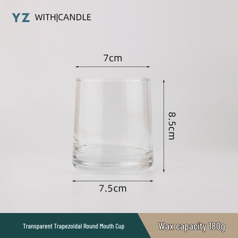 Handmade Frosted Glass Scented Candle Cup - Creative DIY Wax Container