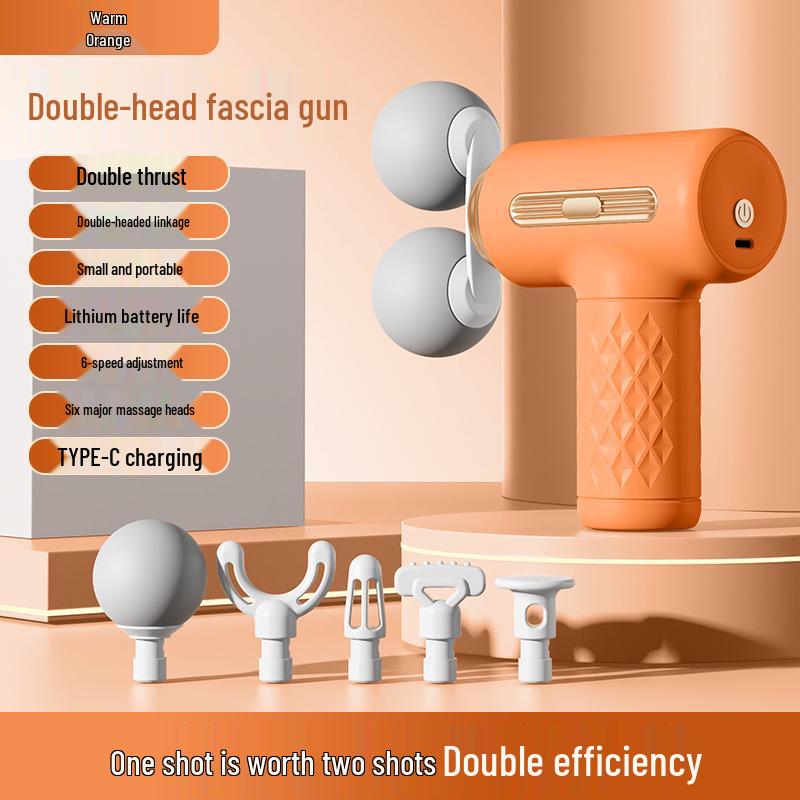 Adjustable Mini Fascia Gun: Rechargeable Portable Neck & Spine Massager USB Rechargeable