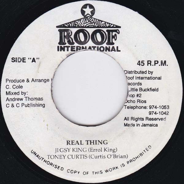 

7inch Record JIGSY KING TONY CURTIS Real Thing NONE Roof Internatio Jamaica Reggae Ska Dub Used