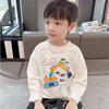 Pure Cotton Cartoon Long Sleeve T-Shirt for Kids - Unisex Spring/Autumn Round Neck Top