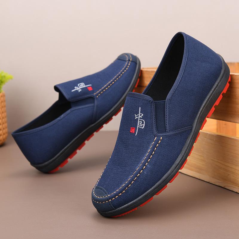 New Old Beijing Cloth Shoes Men's Shoes Spring and Autumn Canvas Shoes Men's Casual Shoes Comfortable and Lightweight Board Shoes Non-slip Doudoushoes