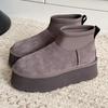 2027 Winter Damen Schuhe Wasserdicht Lammfell Schneestiefel Plateau Fell Wolle Warm Knöchelhohe Stiefel Klassisch Ultra Mini Damen Hohe Absätze