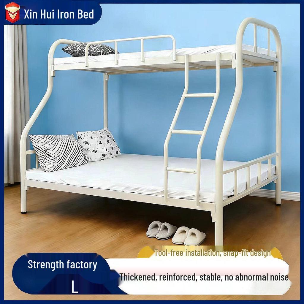 Children's Bunk Bed: Double Steel Iron Frame for Home & Rental Use