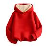 Winter Fleece Hoodies Boys Thicken Warm Sweatshirt Casual Loose Pullover Kids Solid Coat Tops 4-12 Years Children Clothes