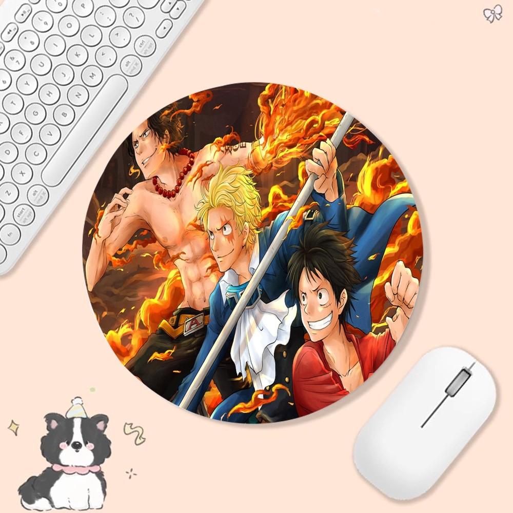 Anime One Pieces Mousepad Anti-Slip Round Speed Version Game Computer Keyboard Office Table Mat PC mat for PC Computer Table