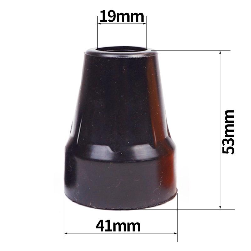 Non-slip Rubber Cane Protection Pads for Elderly - Thickened Cow Tendon, 19mm & 22mm Walking Stick Tips