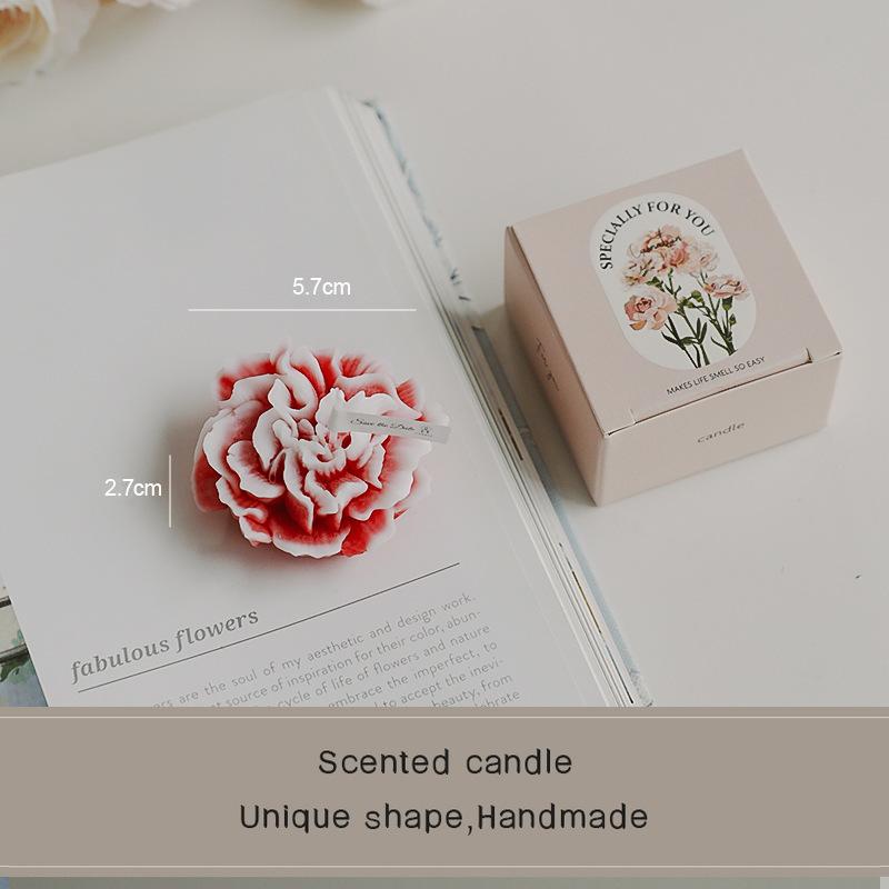 Carnation scented candle handmade fragrance gift Teachers' Day souvenir fragrance simulation flower modeling wax