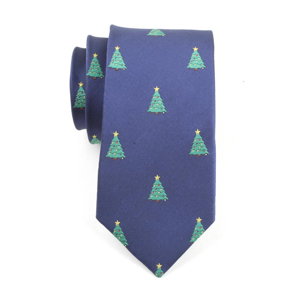 Men's Polyester Jacquard Christmas Tree Tie