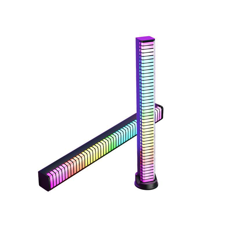 Bluetooth Voice-Controlled RGB Sensor LED Light Bar - Music Rhythm & Atmosphere Light for Desktop or Car.