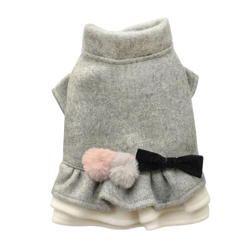 

Small Dog Dress Winter Dog Clothes Coat Yorkshire Terrier Maltese Pomeranian Bichon Poodle Schnauzer Pet Apparel Puppy Clothing XS（old） серый