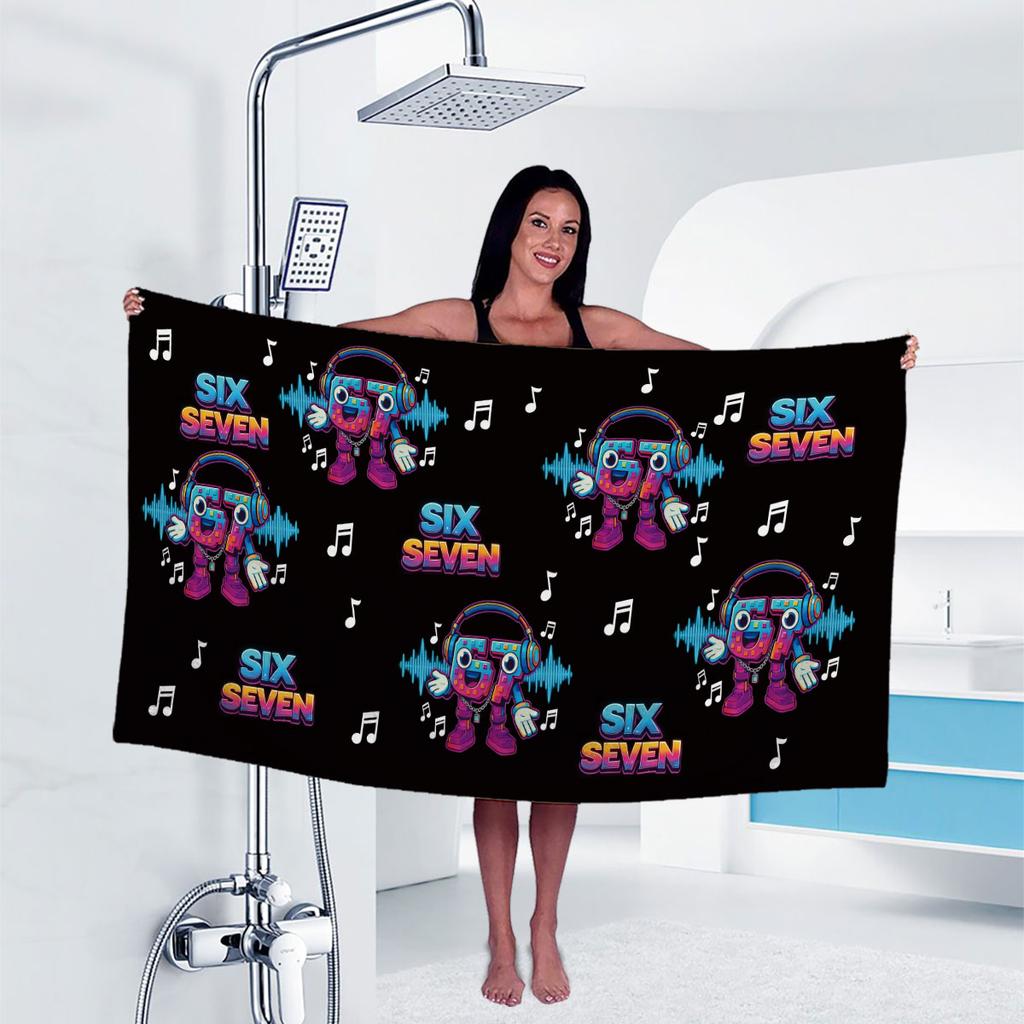 1pc 67 Element Printtowel Sports Quick-Drying Super Absorbent Camping Towel Super Soft Lightweight Gym Swimming Yoga Beach Towel