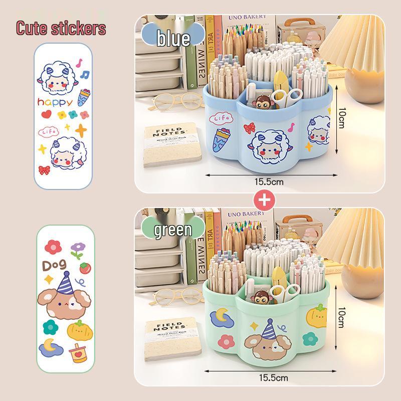 Pojemny obrotowy biurkowy pojemnik na długopisy dla studentów i artykuły biurowe