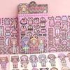 Papper Girls Dress Up Decorative Stickers Multicolor Handbook Stickers  for Kids