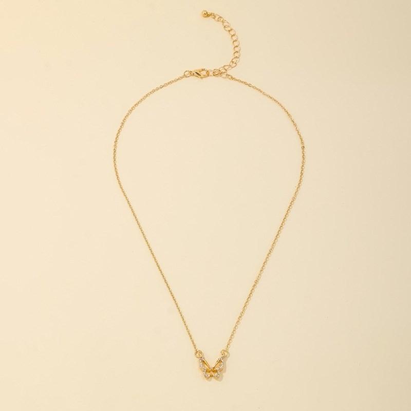Fashionable Bow Necklace Bowknot Pendant Neckchain Adjustable Chain Choker Handmade Collarbone Chain Gifts for Women