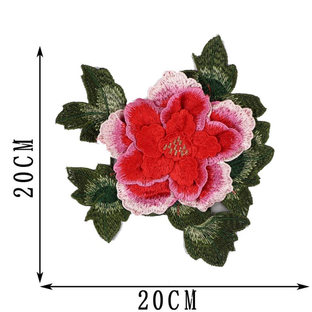 

Floral Embroidery Flower Patch Large Floral Applique Fashion Elegant Decorative Applique розовый