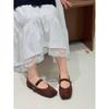 Flat bottom one-pedal Mary Jane shoes children with skirts spring new shallow commuter grandma single shoes