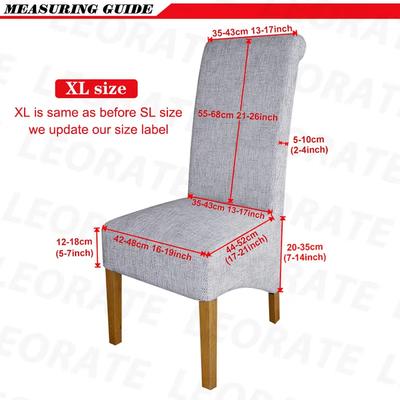 Velvet Fabric Chair Cover Stretch XL Size Long Back Chair Covers Seat Covers With Back For Wedding Dining Room Chair For Kitchen