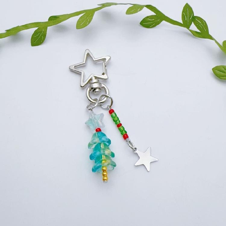Cute Christmas Tree Keyring Mini Fish Pendant Keychain Cartoon Bag Pendant Charm