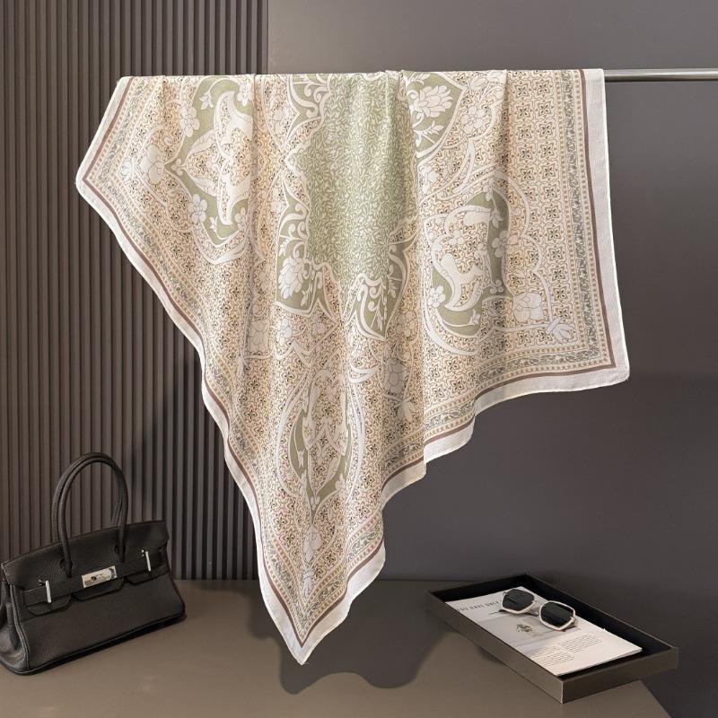 Floral Printed Square Bali Scarf For Women All Season