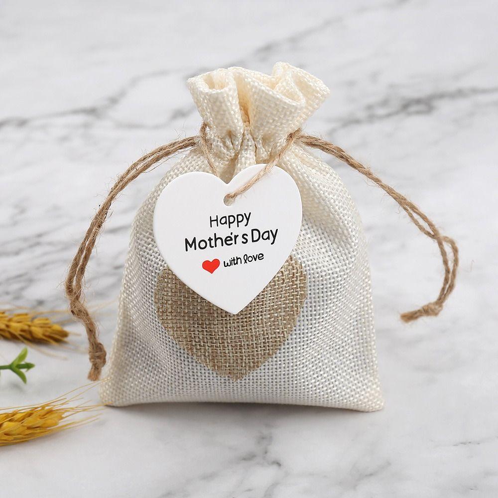 100pcs Heart Shaped Cards Gift Labels Hanging Decoration Hand Gift Hanging Tag  Mother Days