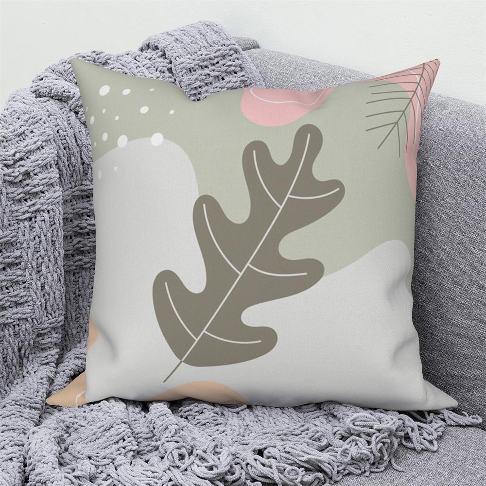 Home Sofa Office Cushion Pillowcase Wholesale  Nordic Style Abstract Plant Floral