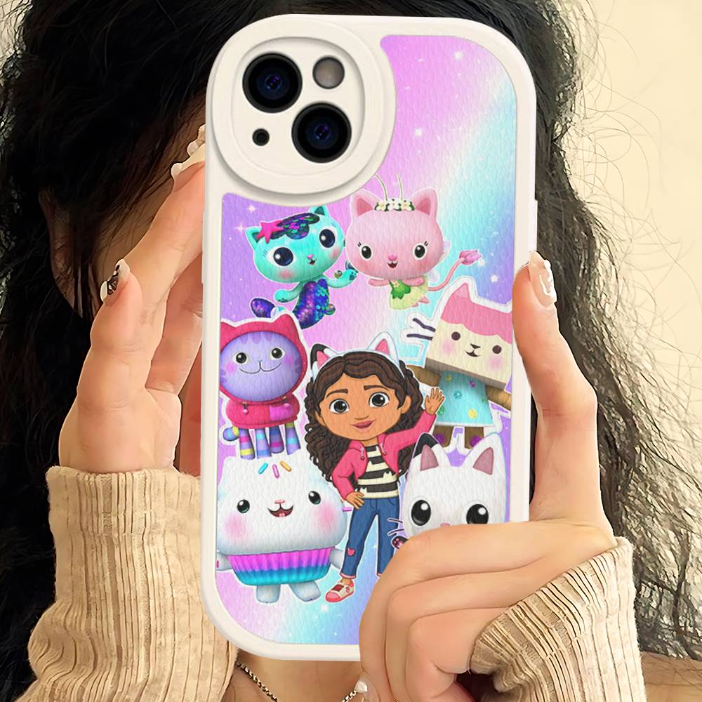 Cute G-Gabbys D-Dollhouse Phone Case For IPhone 16 15 14 11 12 13 Pro Max Plus Back Leather Shell