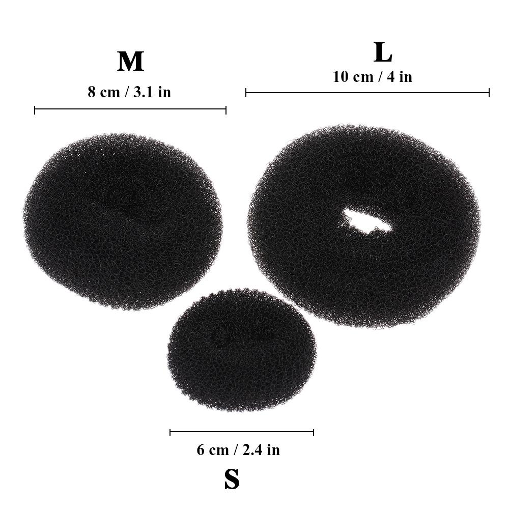 3PCs New Fashion Women Lady Magic Shaper Donut Bun Maker Hair Ring Accessories Styling Tool S M L