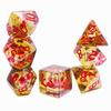 7Pcs Polyhedral Acrylic Dice Set Adorable Duck Print D4 D6 D8 D10 D12 D20 for Tabletop Role Playing Games