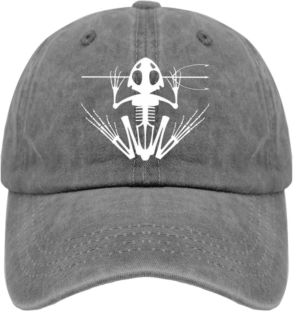 Caps Bone Frog Dad Hat for Unisex Funny Baseball Caps Adjustable