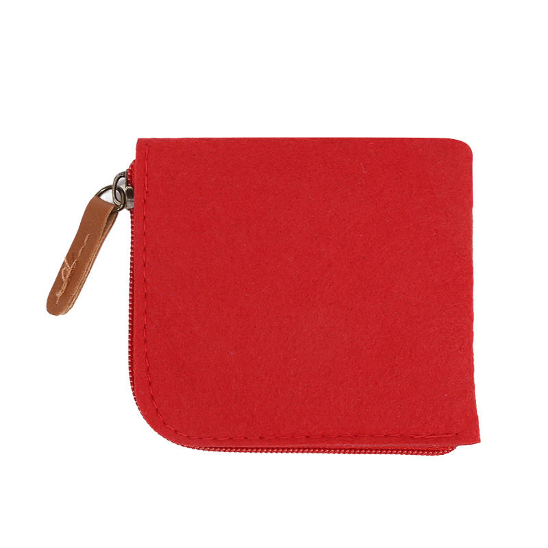 

Mini Coin Purse Wallet Women Men Change Bag Credit Card ID Holder Wallets Key Chain Mini Bag Felt Retro Bag for Men Women