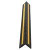Garage Wall Corner Guard 80cm Long Rubber Compression Resistant Reflective Wall Edge Protector Black